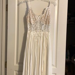 Long, spaghetti strap maxi dress
